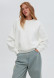 Grey melange color three-thread insulated sweatshirt with voluminous sleeves